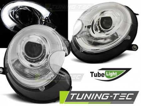 Fari Anteriori TUBE LIGHT CHROME per BMW MINI R56(COOPER) 06-14