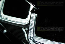 Carica l&#39;immagine nel visualizzatore di Gallery, Fari Anteriori U-LED LIGHT Neri con CHROME LINE per VW GOLF MK7 11.12-17