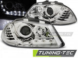 Fari Anteriori DAYLIGHT CHROME per SEAT IBIZA 6L 04.02-08