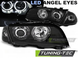 Fari Anteriori ANGEL EYES LED Neri per BMW Serie 3 E46 05.98-08.01 S/T