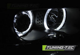 Fari Anteriori ANGEL EYES LED Neri per BMW Serie 3 E46 04.99-03.03 COUPE CABRIO
