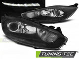 Fari Anteriori per FORD FIESTA MK7 13-16 LED DRL Neri