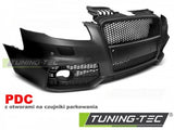 Paraurti Anteriore Sportivo Nero con Fori Sensori di Parcheggio per AUDI A4 B7 04-08