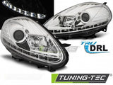 Fari Anteriori per FIAT PUNTO EVO 199 10.09-12 CHROME DRL LED