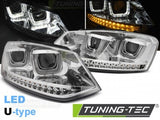 Fari Anteriori U-LED LIGHT CHROME per VW POLO 6R 09-03.14