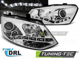 Fari Anteriori TRUE DRL CHROME per VW POLO 6R 09-03.14