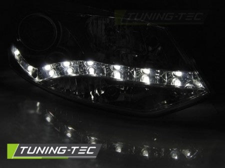 Fari Anteriori TRUE DRL CHROME per VW POLO 6R 09-03.14