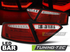 Fanali Posteriori LED BAR Rossi Bianchi per AUDI A5 8T 07-06.11