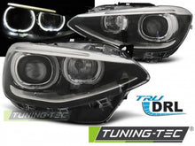 Load image into Gallery viewer, Fari Anteriori TRUE DRL Neri per BMW Serie 1 F20 / 21 11-12.14