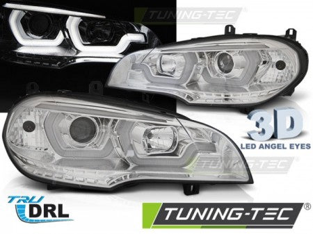 Fari Anteriori TUBE LIGHT DRL CHROME per BMW X5 E70 07-13