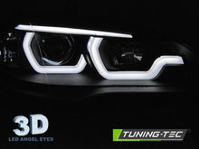 Carica l&#39;immagine nel visualizzatore di Gallery, Fari Anteriori TUBE LIGHT DRL Neri per BMW X5 E70 07-13