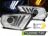 Fari Anteriori per FORD MUSTANG V 10-13 TUBE LIGHT CHROME