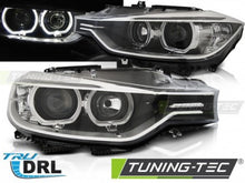 Load image into Gallery viewer, Fari Anteriori ANGEL EYES LED Neri per BMW Serie 3 F30/F31 10.11 - 05.15