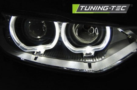 Fari Anteriori ANGEL EYES LED Neri per BMW Serie 3 F30/F31 10.11 - 05.15