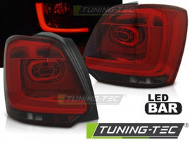 Fanali Posteriori LED BAR Rossi SMOKE per VW POLO 6R 6C 09-14