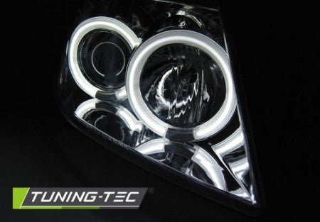 Fari Anteriori per SUZUKI SWIFT 05.05-10 CCFL ANGEL EYES CHROME