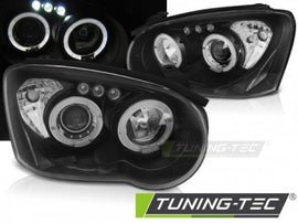Fari Anteriori per SUBARU IMPREZA II GD 03-05 ANGEL EYES Neri