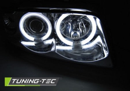 Fari Anteriori ANGEL EYES CCFL CHROME per AUDI A4 B5 11.94-12.98