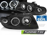 Fari Anteriori ANGEL EYES CCFL Neri per AUDI A4 B5 11.94-12.98