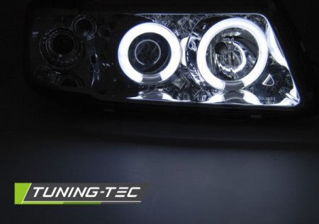 Fari Anteriori ANGEL EYES CCFL CHROME per AUDI A3 8L 08.96-08.00