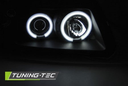 Fari Anteriori ANGEL EYES CCFL Neri per AUDI A3 8L 08.96-08.00