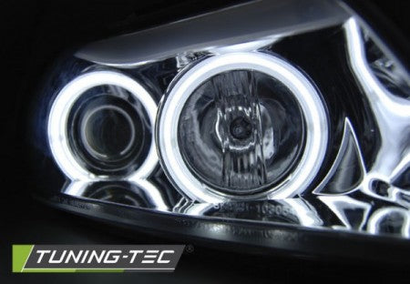 Fari Anteriori ANGEL EYES CCFL CHROME per BMW Serie 3 E90/E91 03.05-08.08