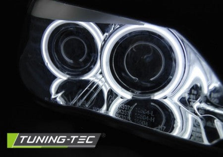 Fari Anteriori ANGEL EYES CCFL CHROME Indicatori LED per BMW Serie 5 E60/E61 03-07