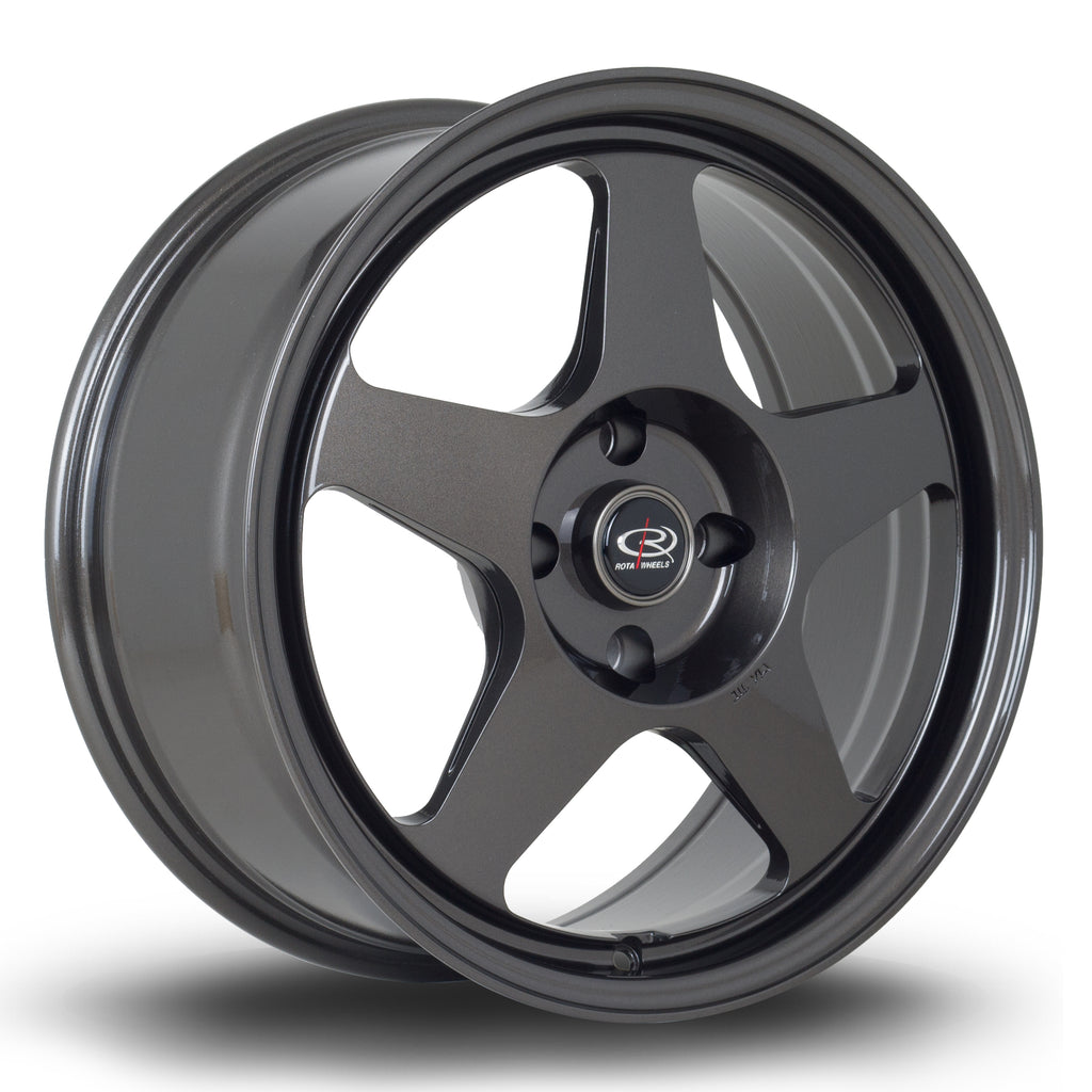 Cerchio in Lega Rota Slipstream 17x7.5 4x108 ET25 Gunmetal