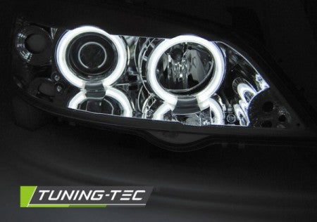 Fari Anteriori per OPEL ASTRA G 09.97-02.04 ANGEL EYES CCFL CHROME