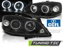 Carica l&#39;immagine nel visualizzatore di Gallery, Fari Anteriori per OPEL ASTRA G 09.97-02.04 ANGEL EYES CCFL Neri