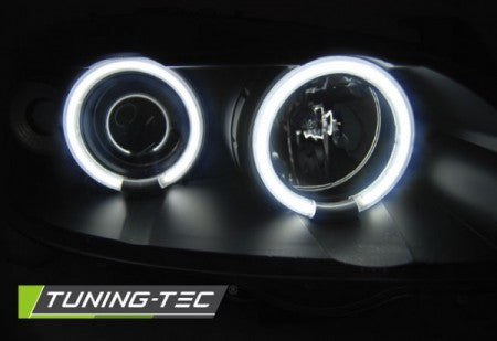 Fari Anteriori per OPEL ASTRA G 09.97-02.04 ANGEL EYES CCFL Neri