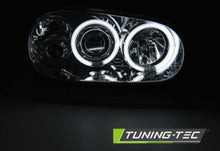 Load image into Gallery viewer, Fari Anteriori ANGEL EYES CCFL CHROME per VW GOLF MK4 09.97-09.03