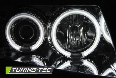 Fari Anteriori ANGEL EYES CCFL CHROME per VW PASSAT B5 3B 11.96-08.00