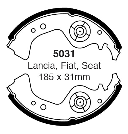 Ganascia Freno EBC Posteriore ABARTH A112 1 Cv 58 dal 1971 al 1976 Pinza  Diametro disco 185mm