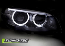 Carica l&#39;immagine nel visualizzatore di Gallery, Fari Anteriori XENON ANGEL EYES LED DRL Neri per BMW Serie 5 F10 F11 10-07.13