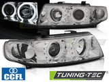 Fari Anteriori ANGEL EYES CCFL CHROME per SEAT LEON 1M/ TOLEDO 04.99-08.04