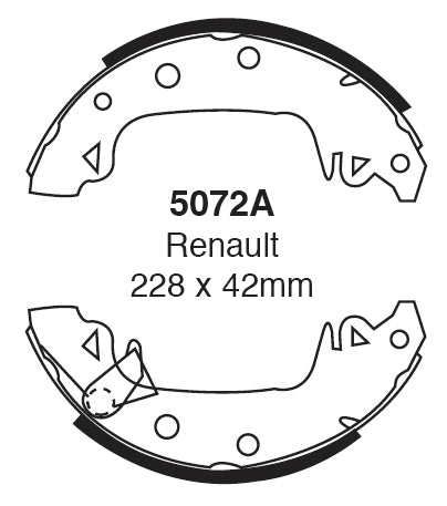 Ganascia Freno EBC Posteriore DACIA 1300 1.3 Cv  dal 1972 al 1983 Pinza  Diametro disco 0mm