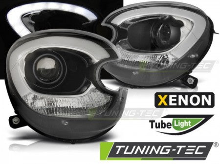 Fari Anteriori XENON TUBE LIGHT Neri per BMW MINI (COOPER) R60 R61 COUNTRYMAN 10-14