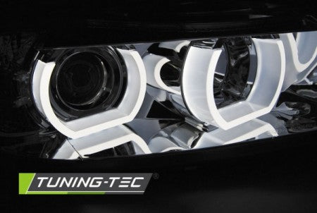 Fari Anteriori U-LED LIGHT 3D CHROME per BMW Serie 3 E90/E91 03.05-08.08