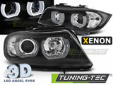 Fari Anteriori XENON U-LED LIGHT 3D Neri per BMW Serie 3 E90/E91 03.05-08.08