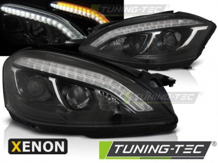 Fari Anteriori Fari Anteriori Xenon DAYLIGHT Neri per MERCEDES Classe S W221 05-09