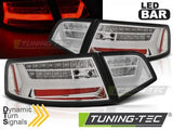 Fanali Posteriori LED BAR CHROME sequenziali per AUDI A6 C6 08-11 SEDAN