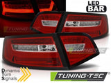 Fanali Posteriori LED BAR Rossi Bianchi sequenziali per AUDI A6 C6 08-11 SEDAN