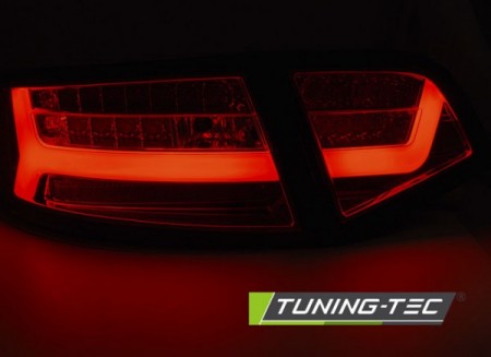 Fanali Posteriori LED BAR Neri SMOKE sequenziali per AUDI A6 C6 08-11 SEDAN