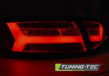 Load image into Gallery viewer, Fanali Posteriori LED BAR Neri SMOKE sequenziali per AUDI A6 C6 08-11 SEDAN