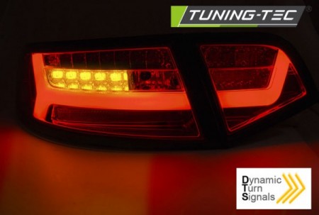 Fanali Posteriori LED BAR Neri SMOKE sequenziali per AUDI A6 C6 08-11 SEDAN