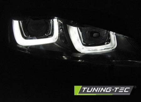 Fari Anteriori U-LED LIGHT DRL Neri per VW GOLF MK7 11.12-17