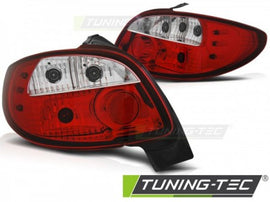 Fanali Posteriori per PEUGEOT 206 10.98- Rossi Bianchi