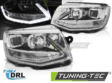 Fari Anteriori TRUE DRL CHROME per VW T6 15-19