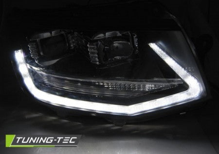 Fari Anteriori TRUE DRL Neri per VW T6 15-19